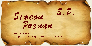 Simeon Poznan vizit kartica